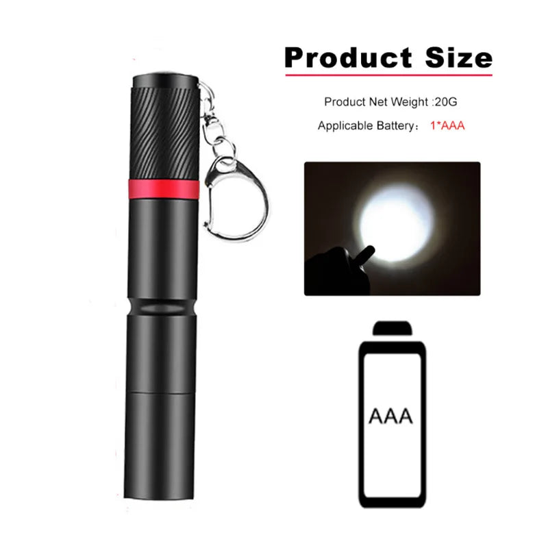 Ultra small LED Flashlight With premium XPE lamp beads IP67 waterproof Pen light Portable light For emergency, camping, outdoor Oasis Select