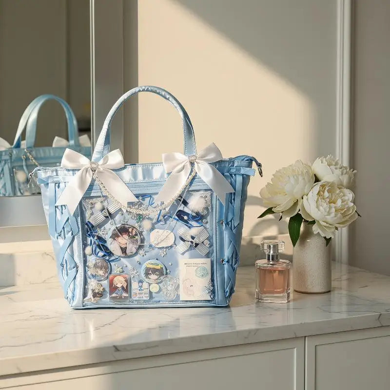 Lolita Pearl Bow Itabag Charm – DIY Bag Pendant & Hair Clip