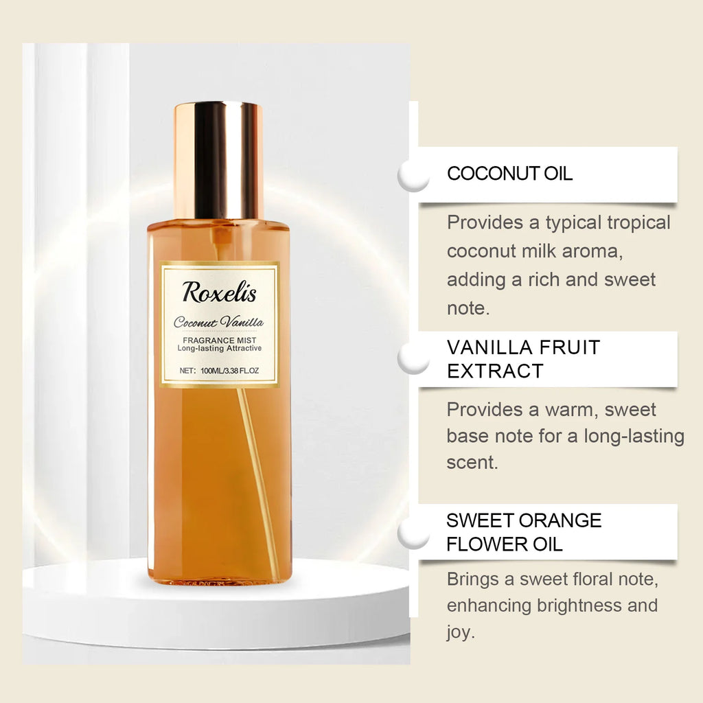 Coconut Vanilla Body Mist – Long-Lasting Natural Fragrance Body Mist Fragrance Oasis Select
