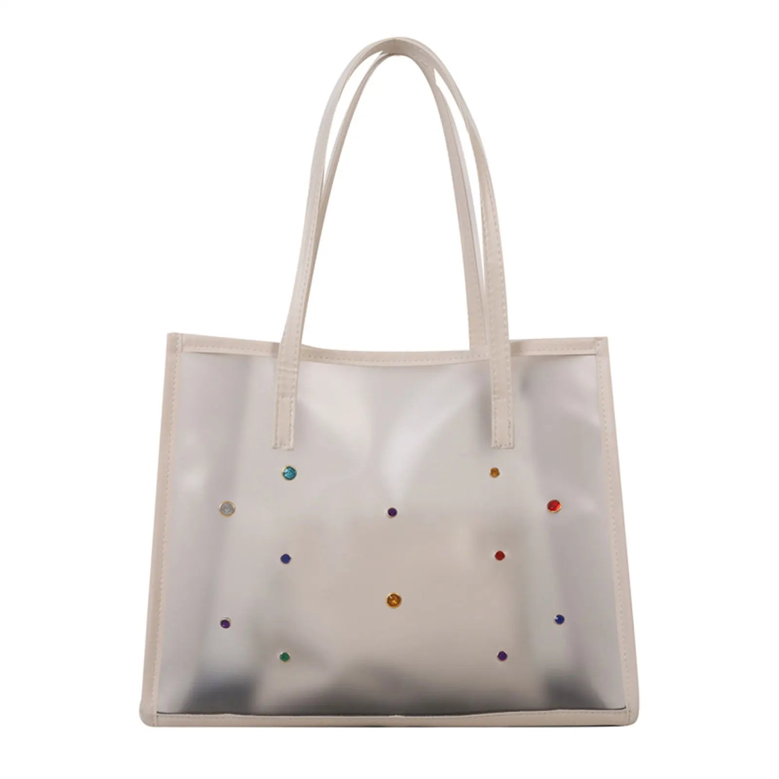 Clear PVC Tote Bag – Large Waterproof Shoulder Bag for Women