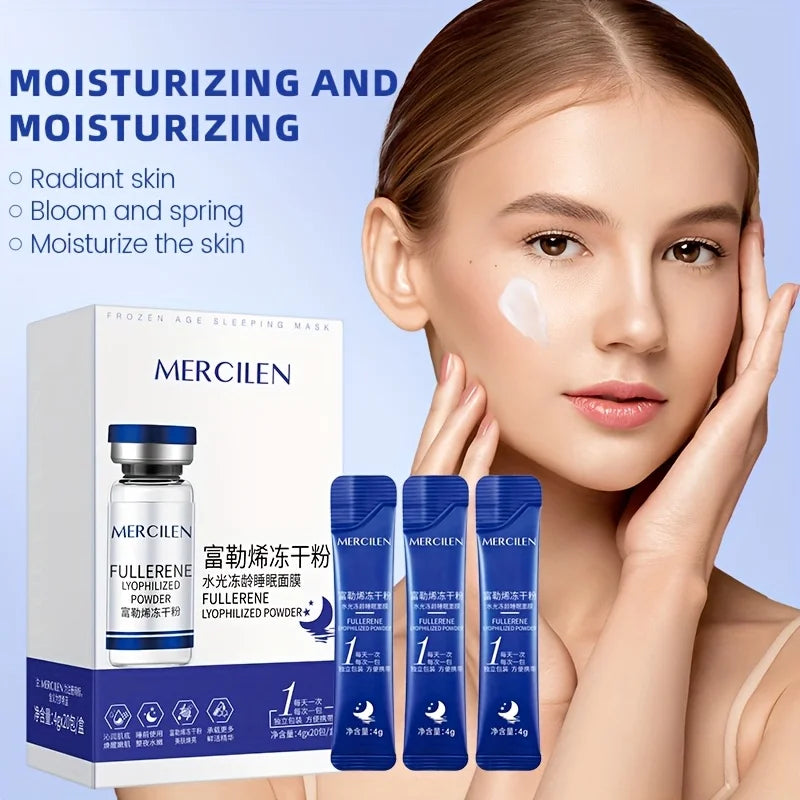 20-Pack Fullerene Sleeping Face Masks – Anti-Aging & Whitening Sleeping Face Mask Oasis Select