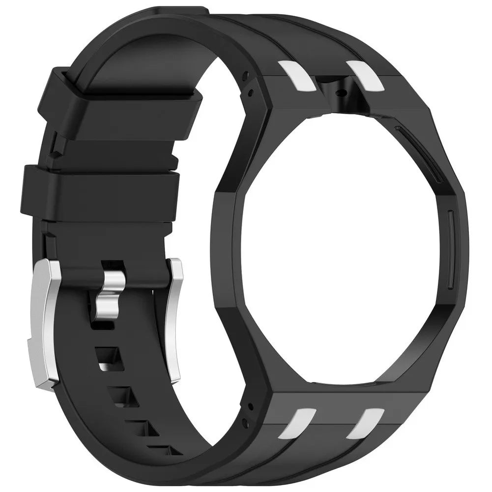 Soft Silicone Wristbands For Swatch X For AP Pocket Watch Changer To Wristwatch Integrated Modification-Parts Replacement Oasis Select Black