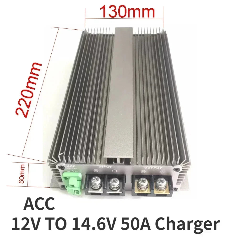 12V to 14.6V 40A-80A Lifepo4 Charger 10V-16V Battery Charger RVs Boat Car Dual Battery System for Lifepo4 Lithium Battery Oasis Select 12V-14.6V50A Charger