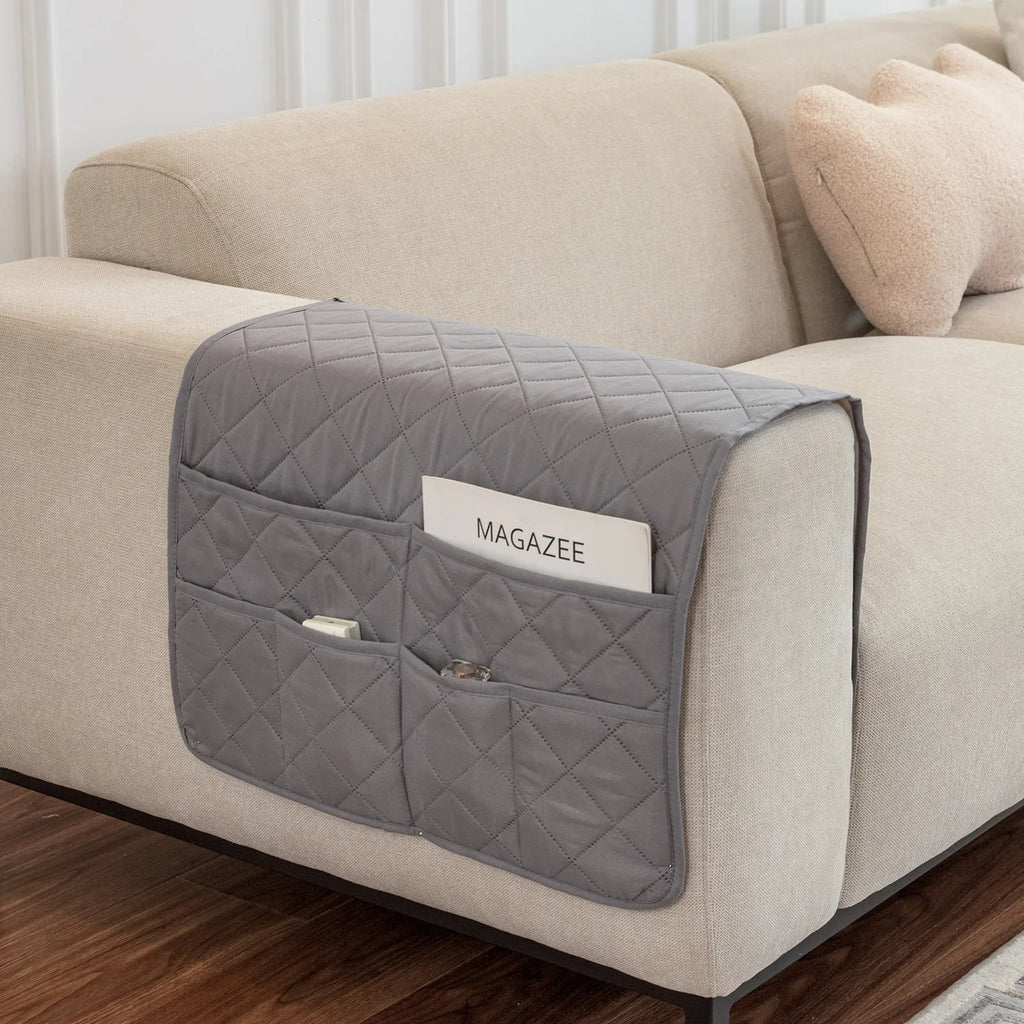 New Sofa Hand Towel with Storage Pocket Magazine Remote Control Sofa Recliner Armrest Clutter Management Bag Oasis Select 18 50X90cm
