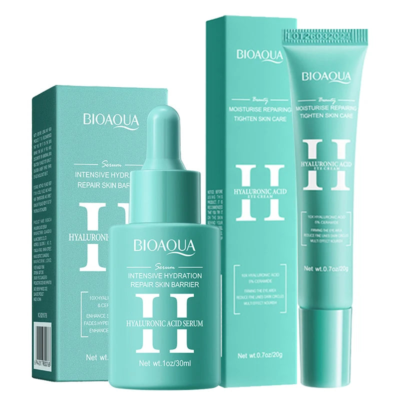 BIOAQUA Hyaluronic Acid Skin Care Kit – Serum & Eye Cream Skin Care Kit Oasis Select Hyaluronic Acid