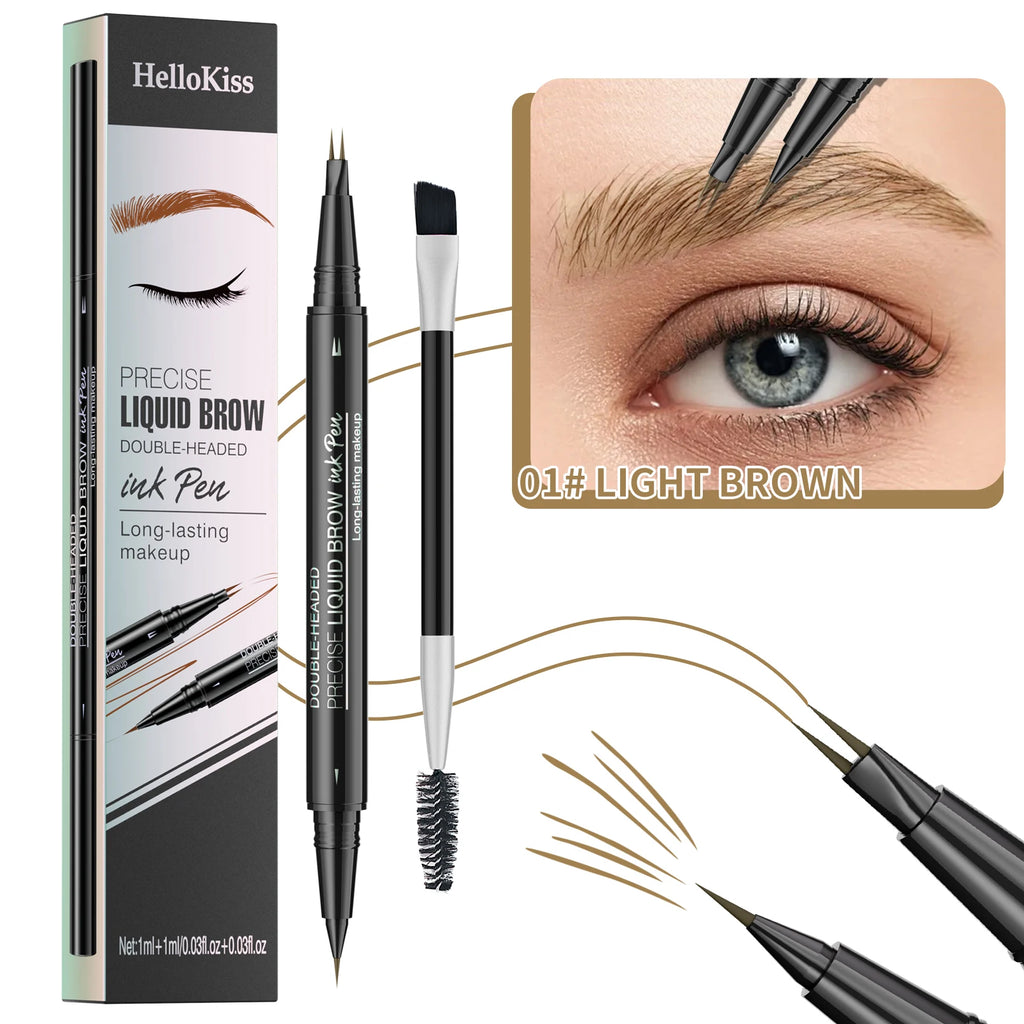 Waterproof Dual-Tip Liquid Brow Pen | Long-Lasting Wild Brows