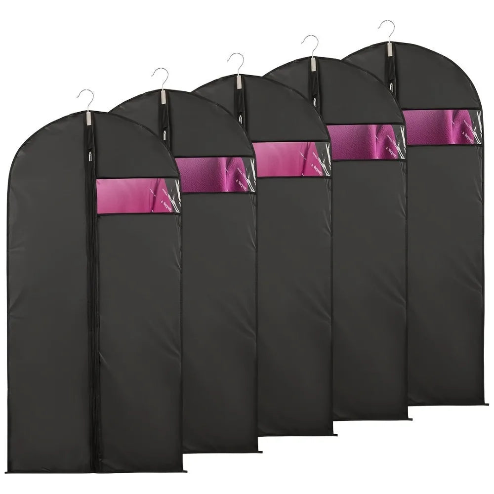 Garment Bags with Clear Window, Heavy Duty Suit Cover Protectors, Unfinished Finish, for Travel & Storage Clothing Dust Cover Oasis Select