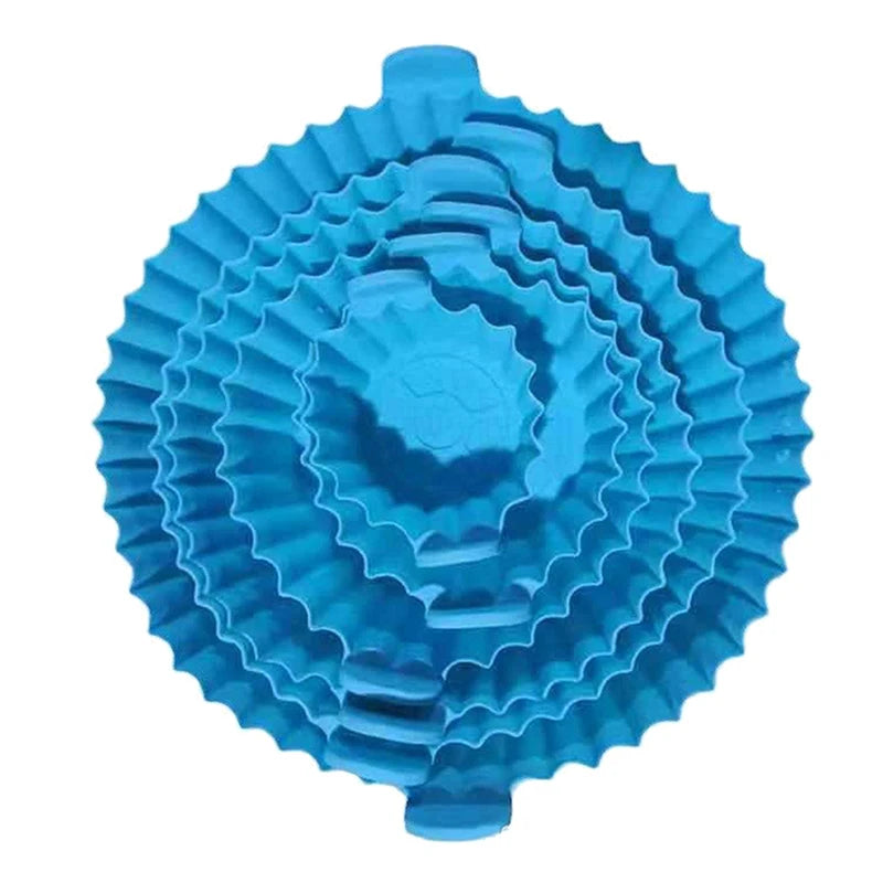 Air Fryer Silicone Tray Baking Mat Fried Basket Liner Pot Holder Grill Pan Replacement Bakeware Pizza Pan for Healthy Cooking Oasis Select Blue