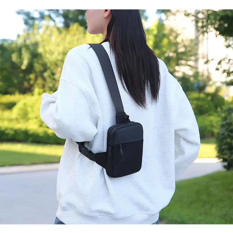 Lightweight Nylon Crossbody Bag with Phone Pouch | Unisex