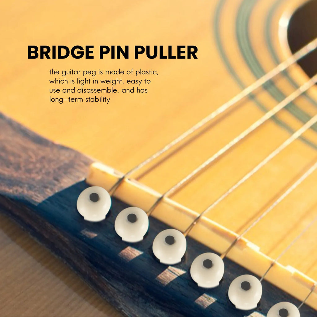 36 Pieces Acoustic Guitar Bridge Pins Pegs in White and Black with 1 Piece Bridge Pin Puller Remover in Guitar Oasis Select
