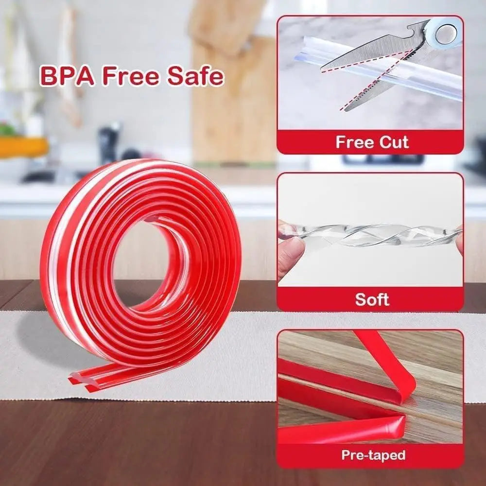 High Quality Self Adhesive Proofing Transparent Sharp Corner Corner Guard Strip Soft Household Furniture Bumper Safety Oasis Select