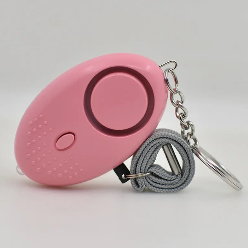 130DB Personal Security Alarm Emergency with LED Buckle Key Lights Emergency Safety Alarm for Women Men Children Elderly Oasis Select Pink