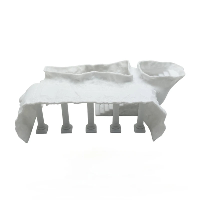Fish Tank Cave Aquascaping,Artificial Roman Column Basement Palace,Fish and Shrimp Hiding House,Fish & Aquatic Pet Supplies Oasis Select WHITE M