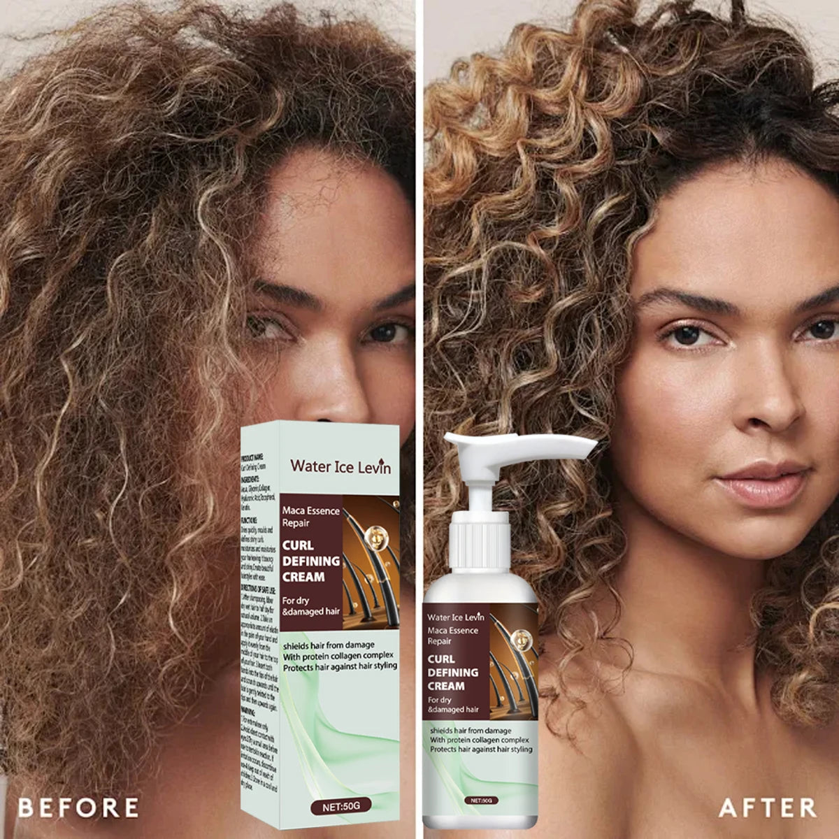 Maca Curl Defining Cream – Keratin, Collagen & Anti-Frizz Curl Defining Cream Oasis Select