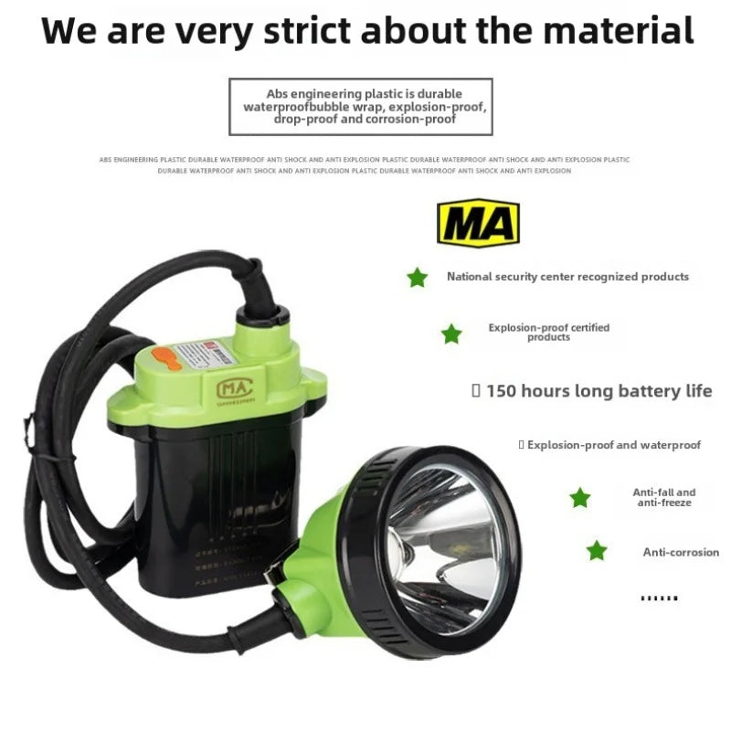 SHINEKNOT LED Split Mining Helmet Headlight | Waterproof 10W