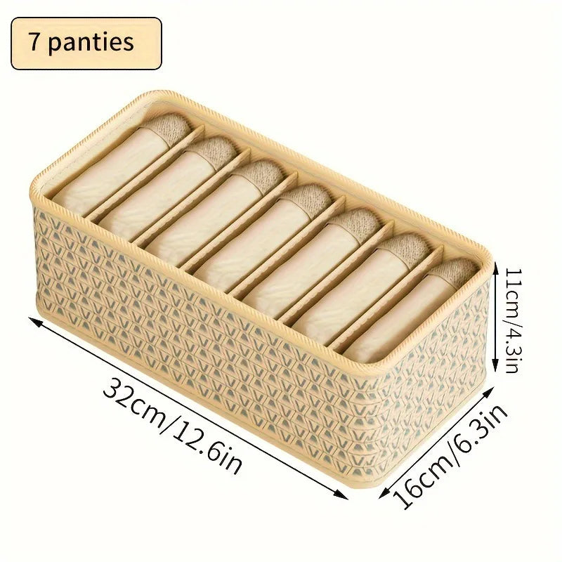 Closet Organizer Underwear Drawer Organizer Socks Bra Clothing Storage Box Wardrobe Organizer Clothes Cabinet Drawer Organizers Oasis Select 7 compartments