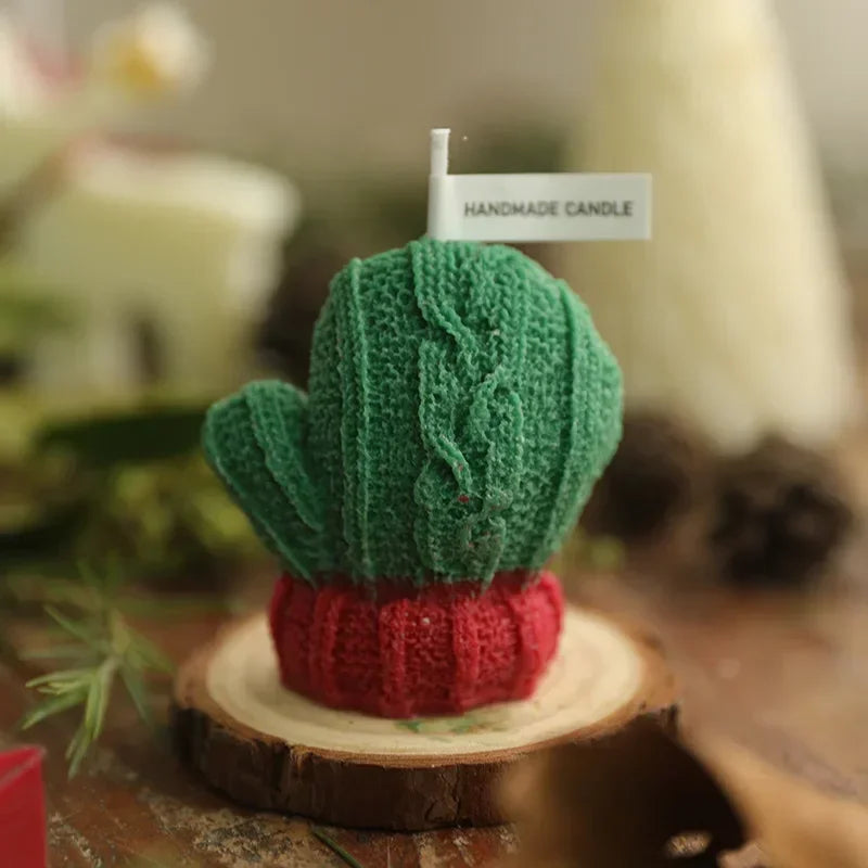 Christmas Wool Gloves Aromatherapy Candles Holiday Gifts Ins Photography Props Diy Creative Ornaments Aromatherapy Candles Decor Oasis Select green