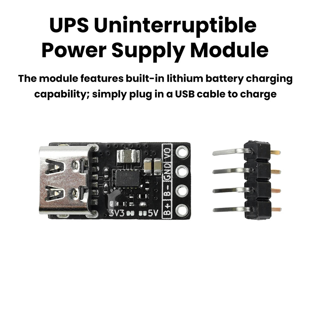3.3/5V output MCU UPS uninterruptible power supply module 1.5A/1A lithium battery charge Seamless Switch Supply for STM32 ESP32 Oasis Select