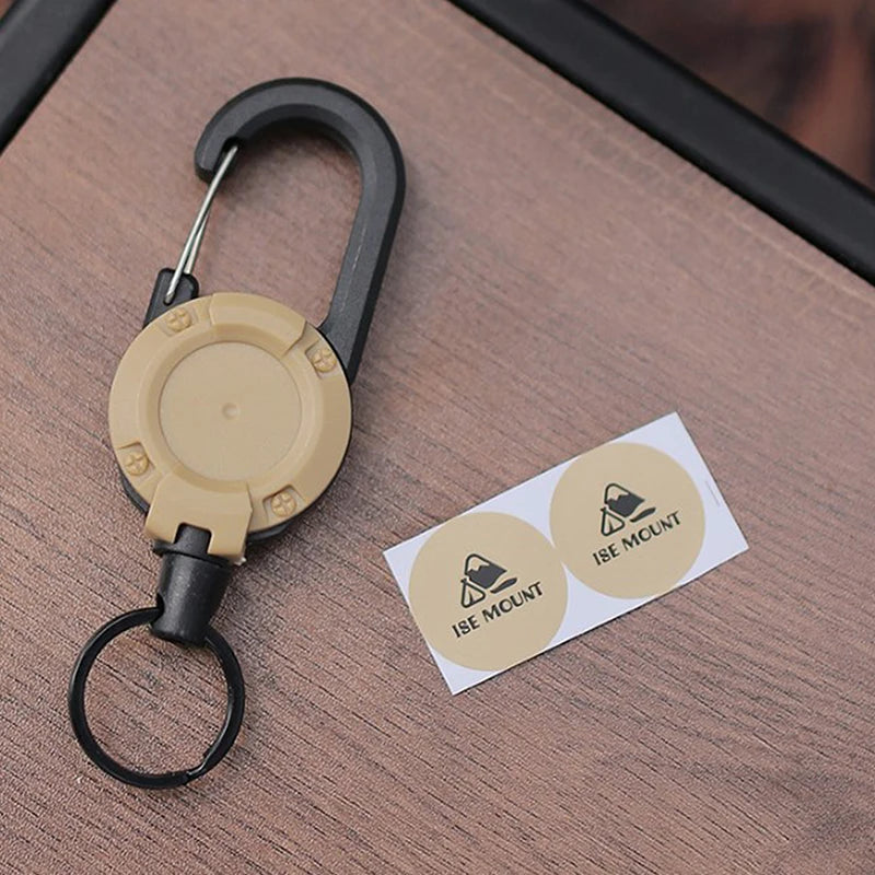 Anti-theft Metal Easy-to-pull Buckle Rope Elastic Keychain Retractable Key Ring Anti Lost Ski Pass ID Card Oasis Select