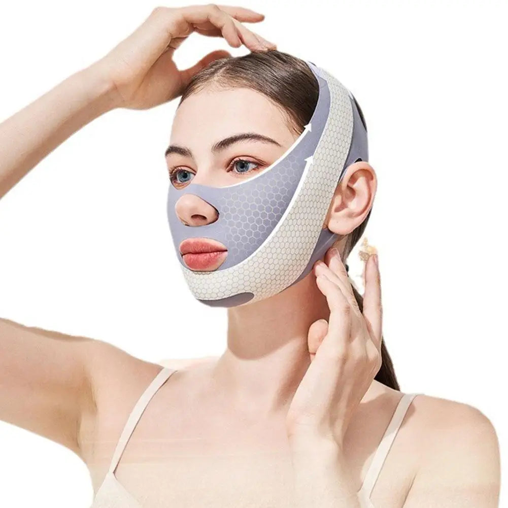 Chin Strap For Sleeping Face V Shaper Adjustable Jaw Strap Jaw Exerciser Double Chin Mask Reusable V Face Chin Lifting Straps Oasis Select Grey