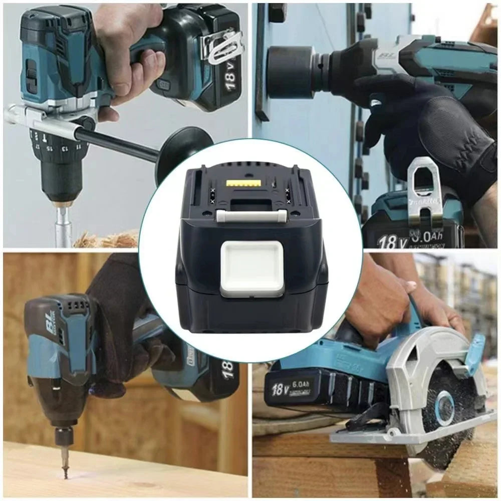 Super For Makita 18v 6000mAh Rechargeable Power Tools Battery With Led Li-ion Replacement Lxt Bl1860b Bl1860 Bl1850+3A Charger Oasis Select