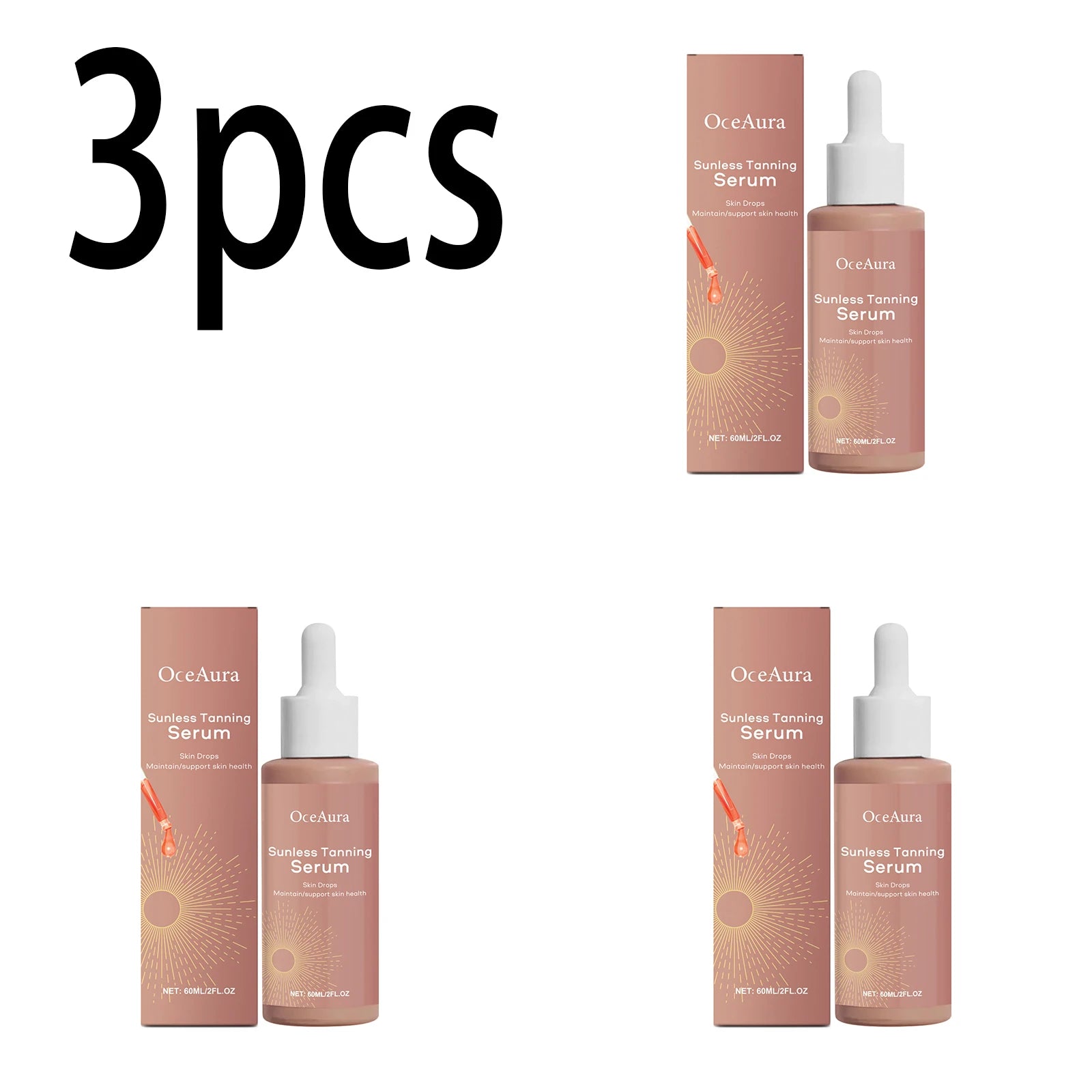 OceAura Self Tanner Serum – Sunless Tanning Booster 60ml