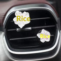 2pcs Car Perfume Clip Flower Air Outlet Decorations Car Air Conditioner Air Vent Personalized Interior Decoration Accessories Oasis Select White
