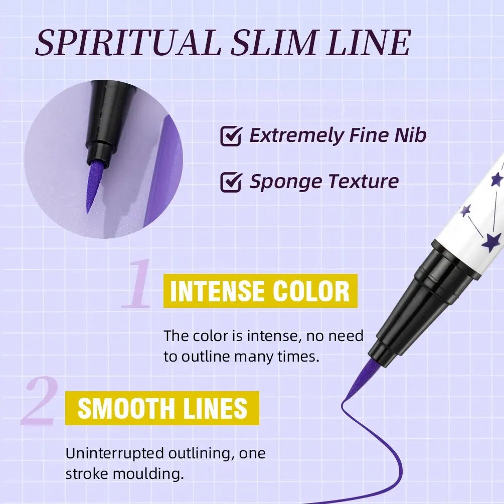 QIBEST Waterproof Liquid Eyeliner Pen – 12 Colors, Matte