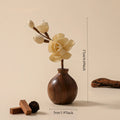 Zen Walnut Wood Aromatherapy Diffuser New Chinese Style Small Vase Desktop Ornament Office Stress Relief Fragrance Home Decor Oasis Select B No essential oil