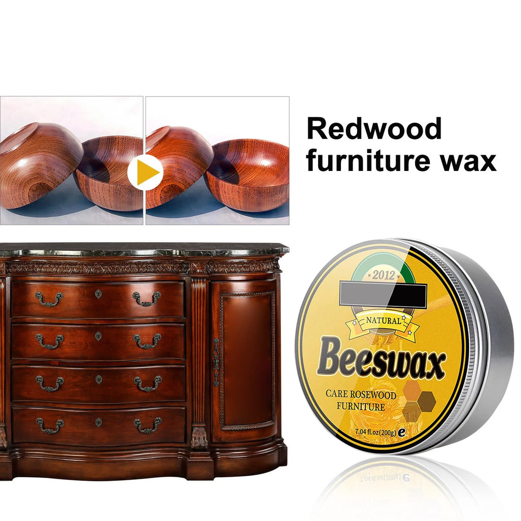 Furniture Polishing Beeswax Natural Wood Seasoning Beeswax Polishing Beewax Waterproof Wood Wax Polish Wooden Floor Care Bee Wax Oasis Select YELLOW