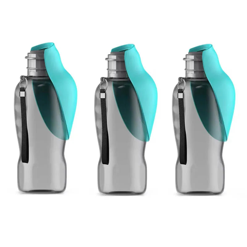 800ml large capacity dog outdoor pet water cup portable accompanying cup folding flip water feeder outdoor water bottle supplies Oasis Select green-3pcs 800ml