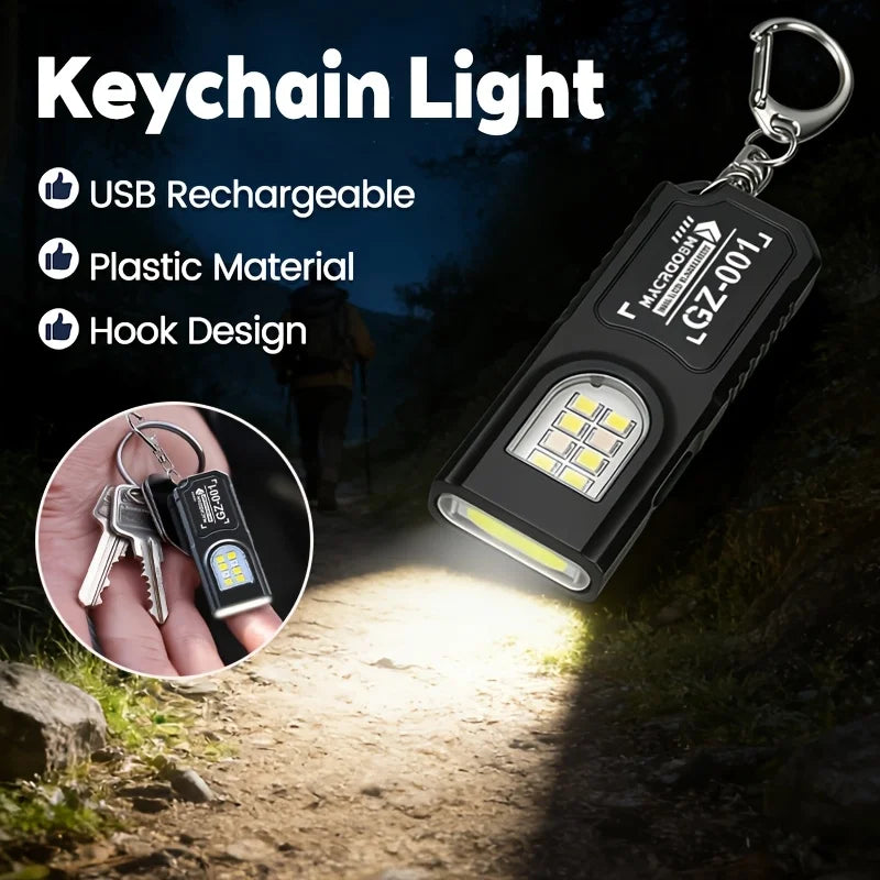 ZHIYU 550LM Mini LED Keychain Flashlight | Type-C Rechargeable
