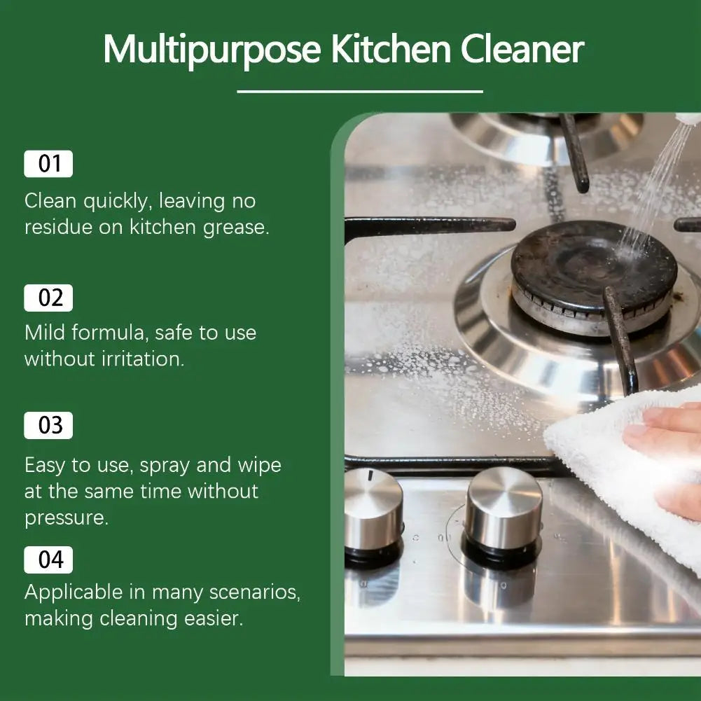 Heavy Oil Cleaner Kitchen Oil Stain Powerful Degreaser Oil Stains Remover Cleaning Grills Oven Home Cooktop Cleaning Spray Oasis Select