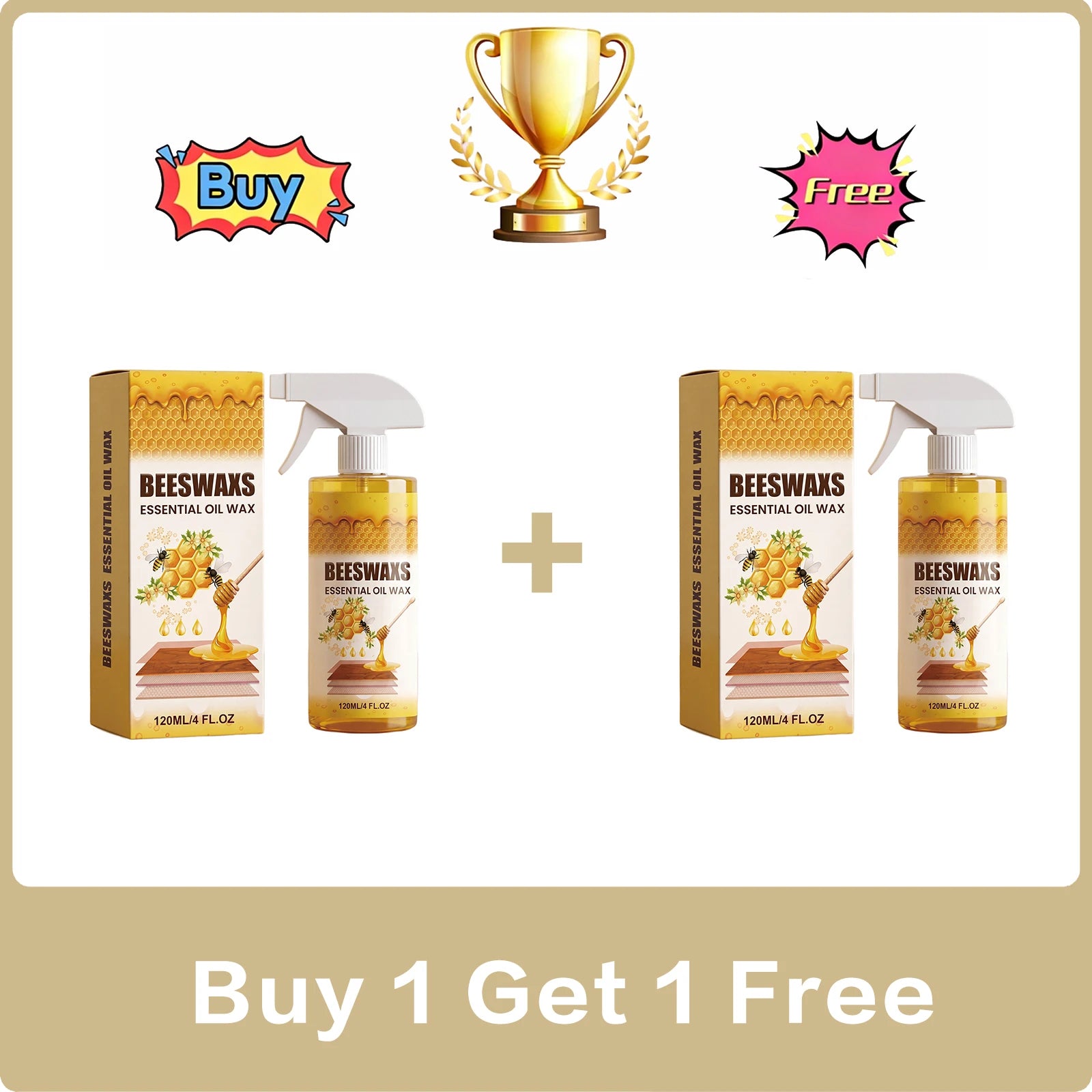 Wood Polishing Beeswax Spray Furniture Surface Brightening Care Agent Enhance Gloss Smooth Wooden Surface Daily Household Wood Oasis Select Buy 1 Get 1 Free