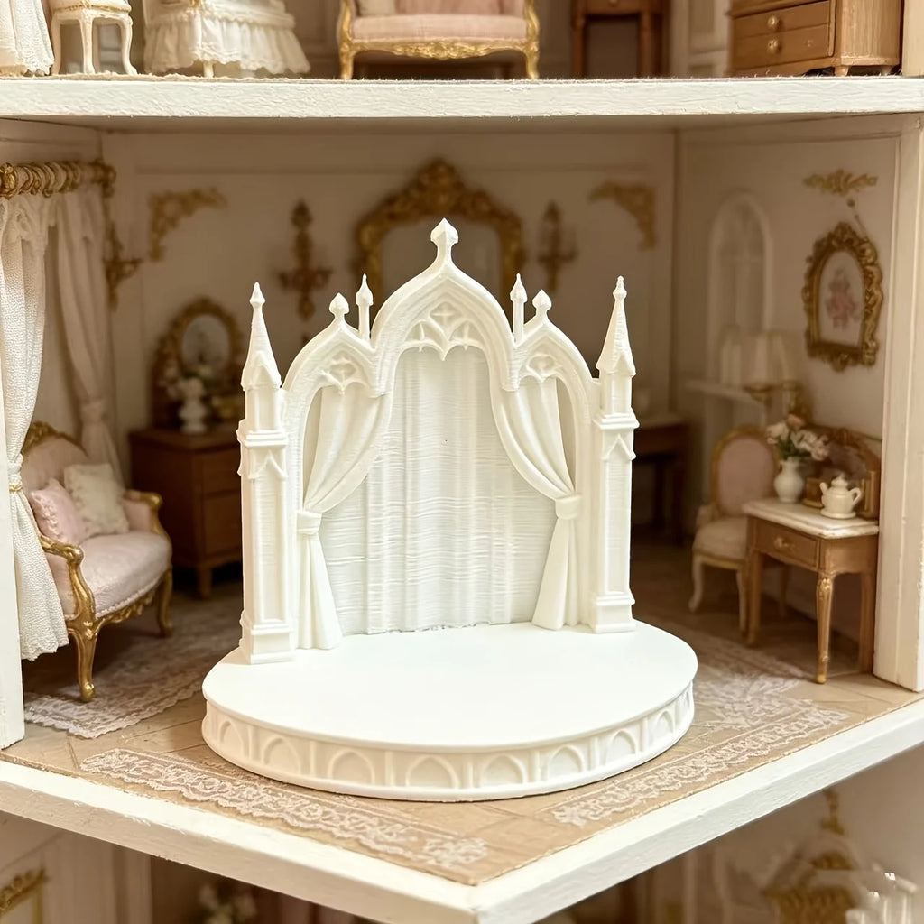 Gothic Castle Diorama Platform DIY Miniature Figures Ornament Doll Photography Fairy Garden Crafts Miniature Wedding Scene Decor Oasis Select