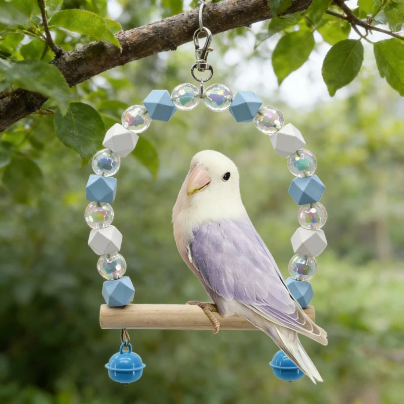 Colorful Parrot Swing Toys Set Bird Cage Accessories, Bird Play Stand for Parakeet Cockatiel Lovebird Bird Accessories Oasis Select