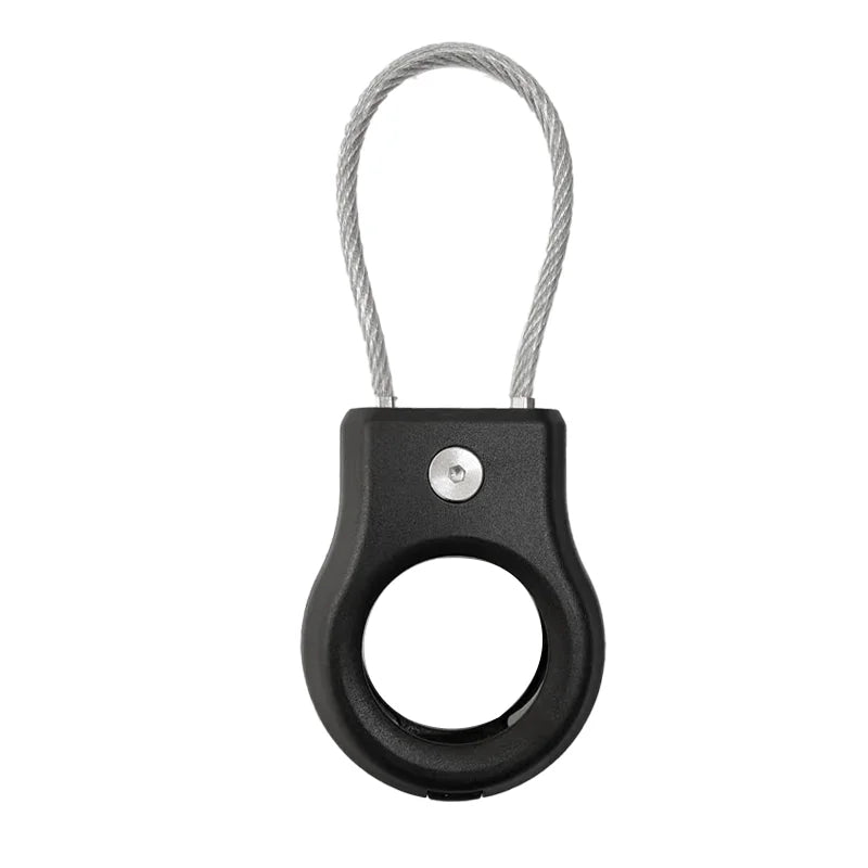 Waterproof Apple AirTag Case with Steel Cable Keychain Holder AirTag Protective Case Oasis Select black