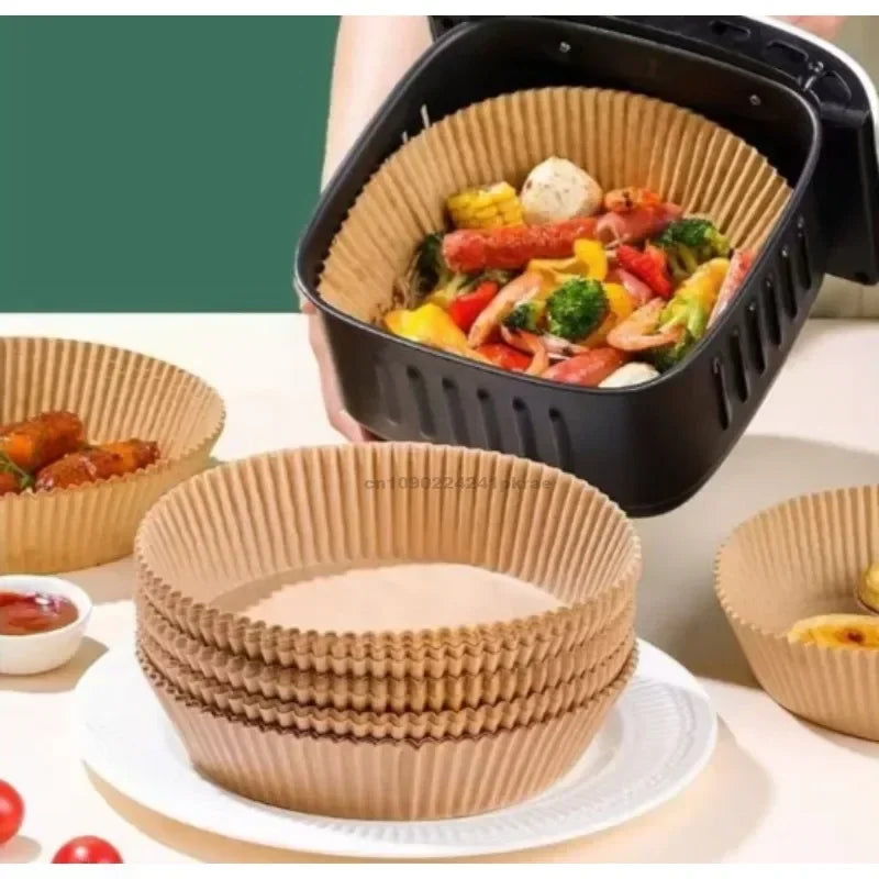 Paper for Airfrier Anti Fat Hot Air Fryer Silicone Oil Paper Air Fryer Liner Non-fat Paper Oven Accessories Nonstick Parchment Oasis Select