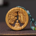 Green sandalwood carving a read between pendant Buddha magic hand pendant car pendant pendant Oasis Select A