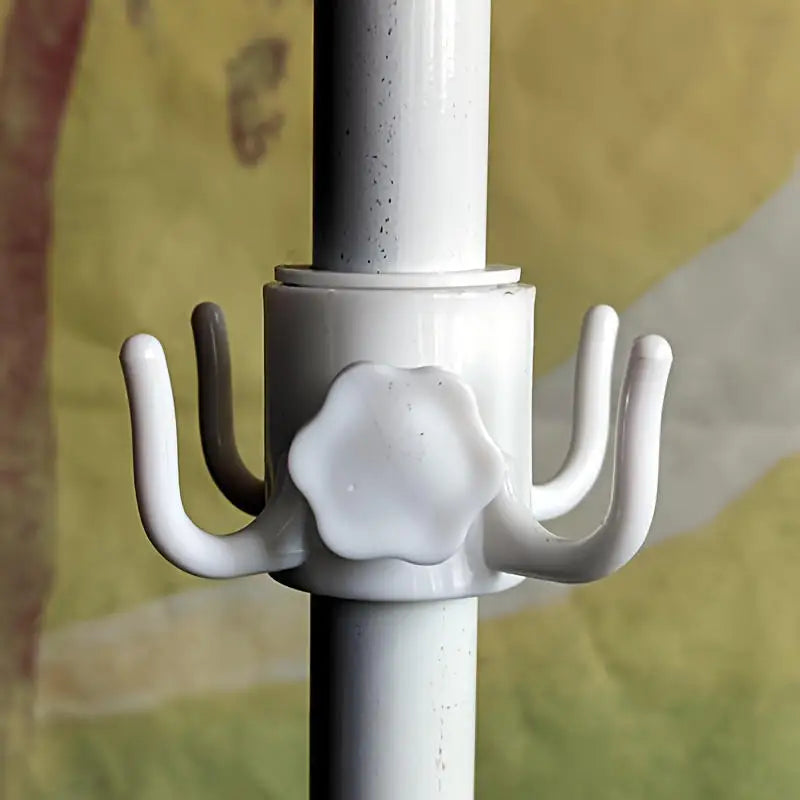 Versatile Beach Umbrella Hanging Hook Detachable Wear-resistant Hook Outdoor Space-saving Sun Umbrella Storage Holder Oasis Select WHITE