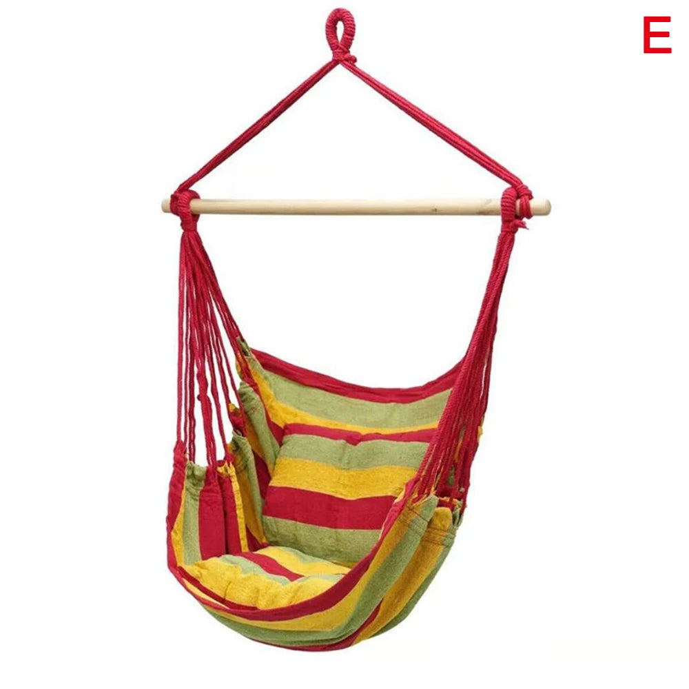Outdoor Indoor Camping Rope Bed Home Garden Hanging Chair Fabric 120KG Hanging Hammock Hammock Chair Hammock Swings Swing Seat Oasis Select E
