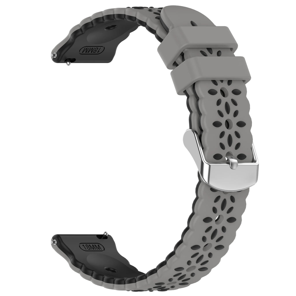 Silicone Watch Band 18mm 20mm – Huawei GT5, Samsung Galaxy Smartwatch Strap Oasis Select Grey Black 20 MM