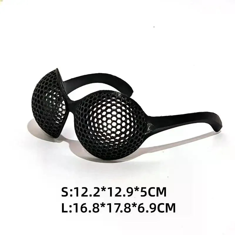 Funny Creative 3D Printed Eye Glasses Colorful Fashion Hollow Compound Eye Glasses For Party Photo Props Glasses Oasis Select