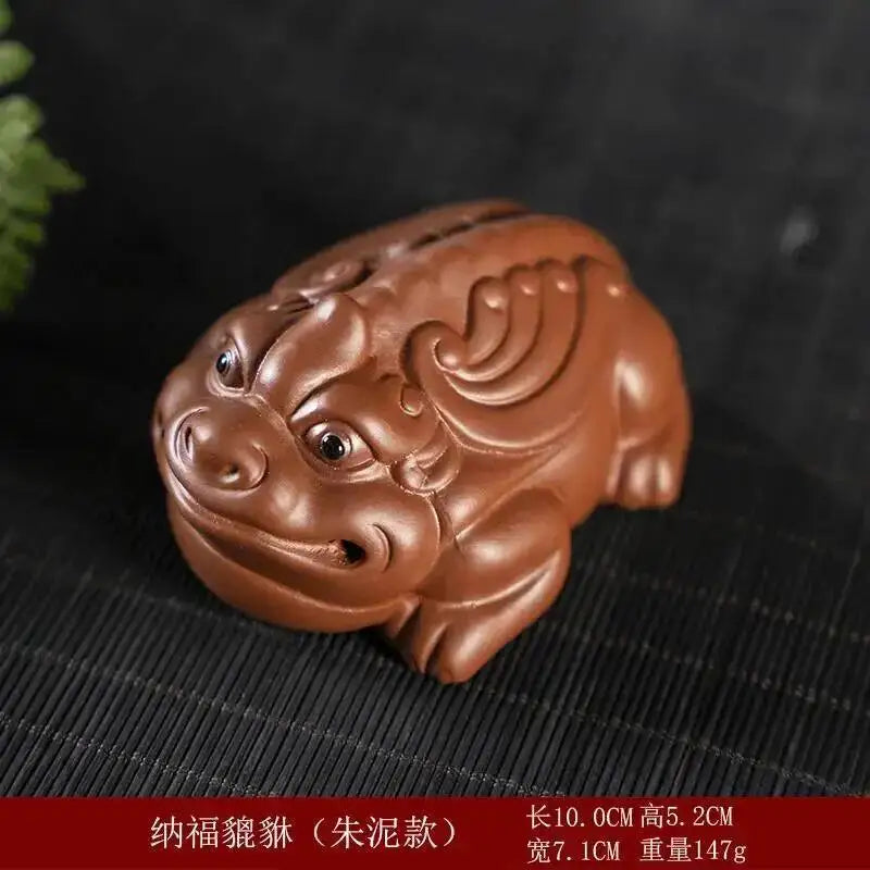 Purple Clay Tea Pet Ornament Fun Cute Pixiu Tea Tray Tea Play Tea Ceremony Oasis Select - Red Clay Version 3