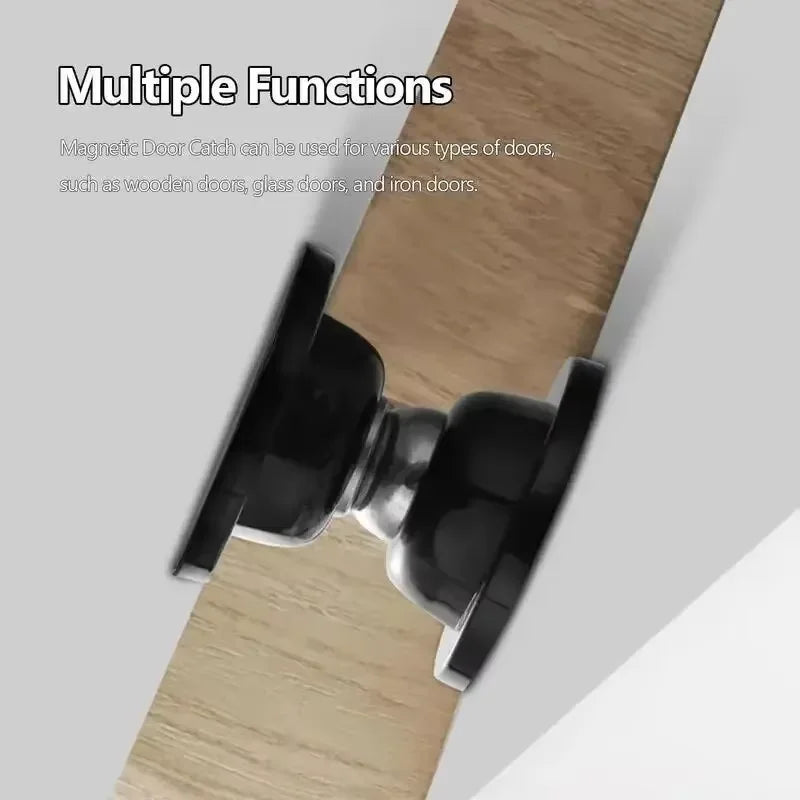 Silicone Door Suck Hotel Household Strong Magnetic Strong Mute Door Touch Silicone Anti-collision Door Stall Door Stopper Oasis Select black