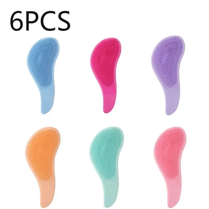 3/6Pcs Comb Anti-static Massage Hair Brush Tangle Detangle Air Cushion Hair Brush Comb Salon Barber Hair Styling Tools Oasis Select 6PCS MIX 6
