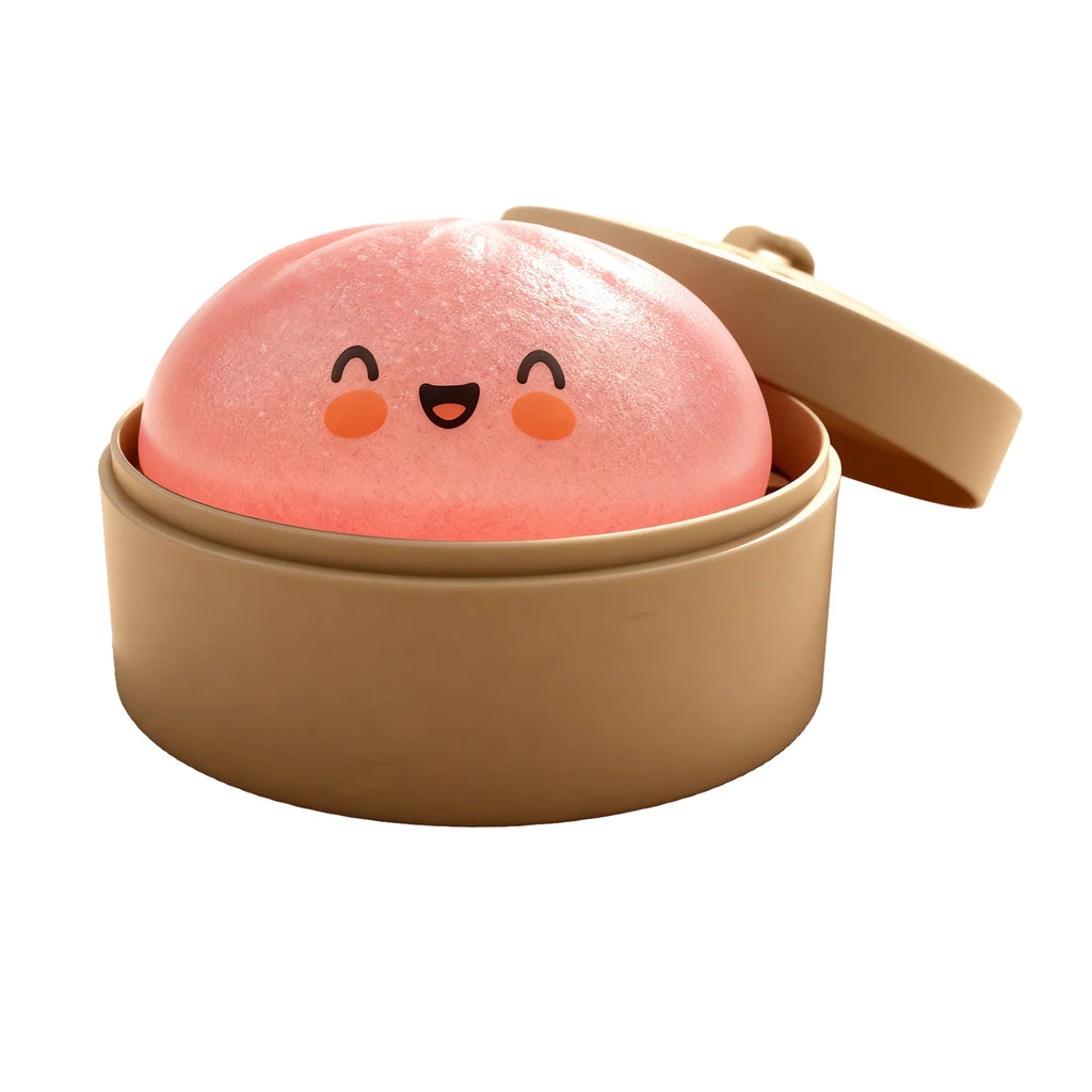 Colorful Crystal Steamed Bun Squeeze Toy Reusable Fun Stress-Relief Slow Rebound Flash Dumpling Desktop Decoration Party Gifts Oasis Select B03