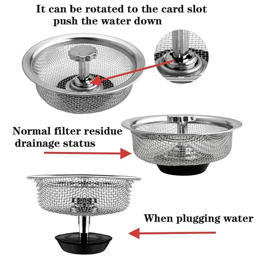Stainless Steel Kitchen Sink Strainer Waste Drainer Odor Proof Cover Sink Filter Screen Kitchen Accessaries Universal Oasis Select