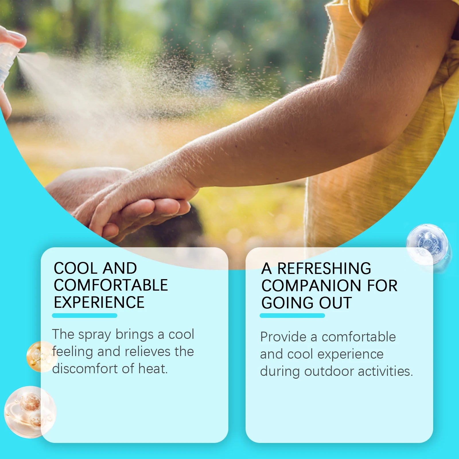 Jaysuing Portable Cooling Spray – Instant Summer Cooling Relief Body Cooling Spray Oasis Select