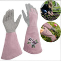 Women Gardening Glove Thorn Proof, Pink Extra Long Oxford Cloth AU Pink Gloves Oasis Select Green-S